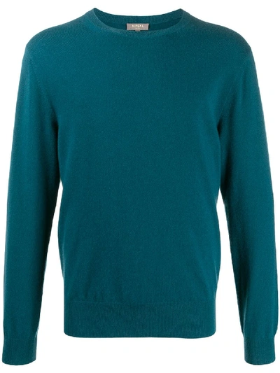 N•peal The Oxford Round Neck Jumper In Green