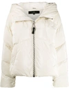 Nicole Benisti Hooded Padded Jacket In White