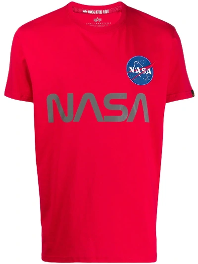 Alpha Industries Nasa T-shirt In Red