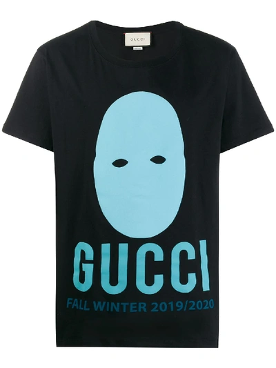 Gucci Manifesto Mask-print Cotton-jersey T-shirt In 1005 Blkazu