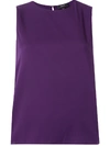 Theory Stretch Silk Straight Shell Core In Purple