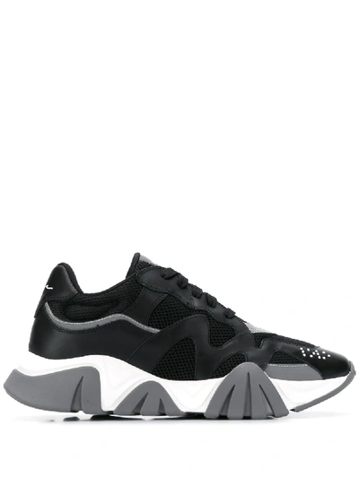 Versace Squalo Sneakers In Black