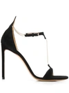 FRANCESCO RUSSO CHAIN STILETTO SANDALS