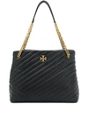 Tory Burch Kira Chevron Tote Bag In Black