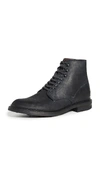 Allen Edmonds Higgins Mill Plain Toe Boot In Black