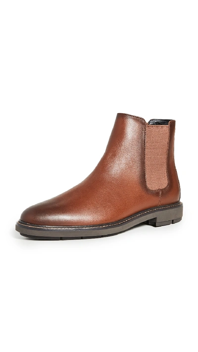 Coach Burnished Leather Chelsea Boots In Burnished Saddle