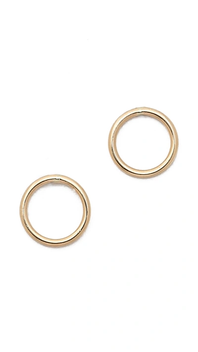 Ariel Gordon Jewelry Delicate Circle Silhouette Stud Earrings In Gold