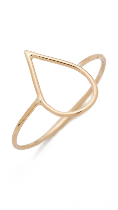 Ariel Gordon Jewelry Delicate Teardrop Silhouette Ring In Gold