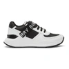 Burberry White & Black Ronnie Sneakers In Black,white