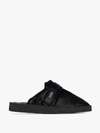 Suicoke Black Touch Strap Slippers In Black