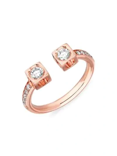 Dinh Van Le Cube Diamond 18k Rose Gold Ring