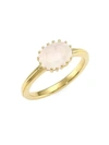 ASTLEY CLARKE WOMEN'S 14K YELLOW GOLDPLATED & RAINBOW MOONSTONE SOLITAIRE RING,0400011510996