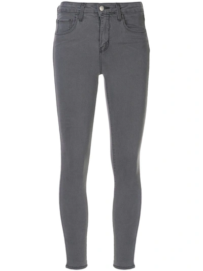 L Agence L'agence Margot High-rise Skinny Jeans In Dark Graphite In Cast Iron