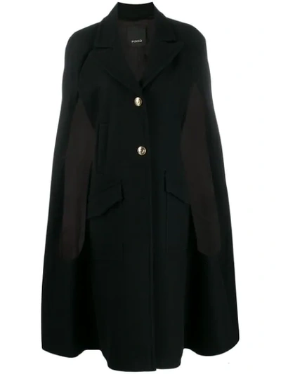 Pinko Sleeveless Button-front Coat In Black