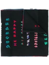 DIESEL FLUORESCENT LETTERING SCARF