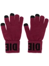 DIESEL LOGO CUFF GLOVES