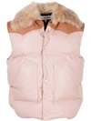 LOEWE FAUX FUR COLLAR PADDED GILET