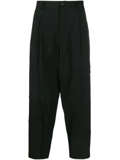 Comme Des Garçons Homme Deux Tailored Crop Trousers In Black