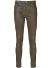 Ag The Farrah Ankle Skinny Jeans In Brown