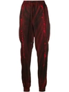 ILARIA NISTRI SCARLET FLOW PRINT TROUSERS