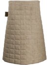 BOTTEGA VENETA QUILTED A-LINE SKIRT