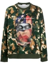 IH NOM UH NIT LOGO CAMOUFLAGE PRINT SWEATSHIRT