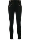 VERSACE JEANS COUTURE METALLIC BUCKLE TROUSERS