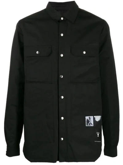 Rick Owens Drkshdw Single-breasted Fitted Jacket In Black