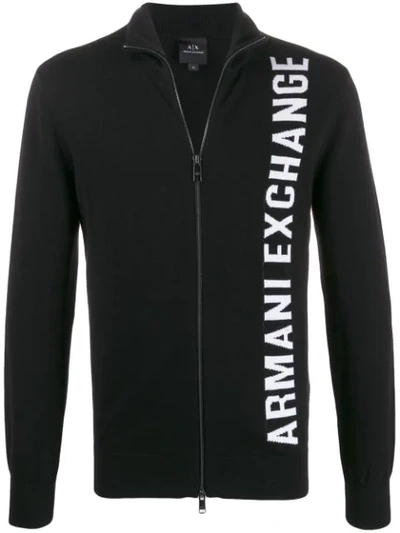 Armani Exchange Logo高领套头衫 In Black