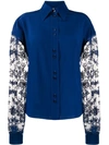 GIVENCHY FLORAL LACE LONG-SLEEVED BLOUSE