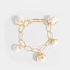 AURELIE BIDERMANN Albizia Bracelet in Gold-Plated Brass and Glass Pearls