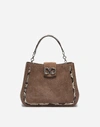 DOLCE & GABBANA SMALL DG AMORE BAG IN MIXED MATERIALS