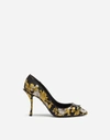 DOLCE & GABBANA JACQUARD PUMPS WITH EMBROIDERY