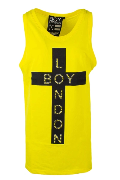 Boy London Yellow Cotton Tank Top