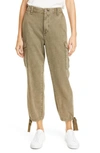 RAG & BONE SUPER HIGH WAIST COTTON BLEND CARGO PANTS,WAW19F7044TH44