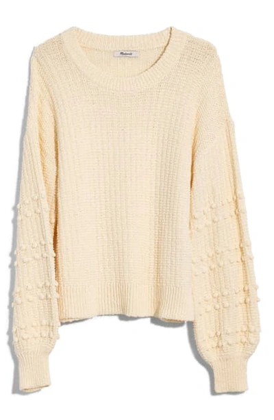 Madewell Bobble Sweater In Bright Ivory