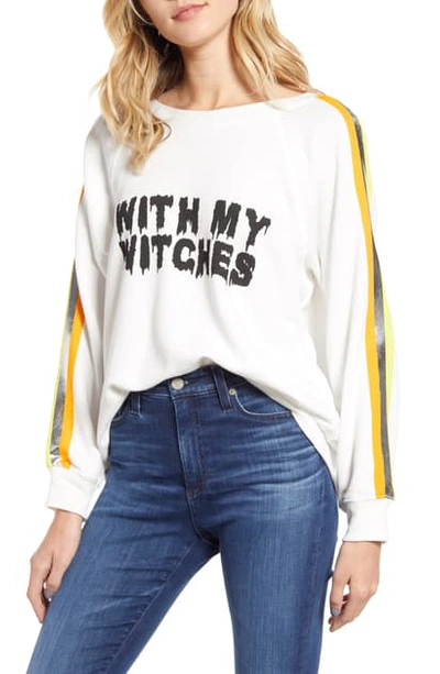 Wildfox With My Witches Sommers Sweatshirt In Vanilla