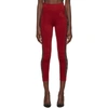 FENDI FENDI RED FF ROMA STAMP LEGGINGS