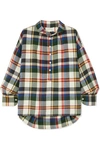 THE GREAT THE PAINTER'S SMOCK CHECKED COTTON-FLANNEL SHIRT