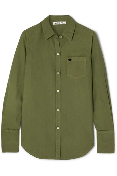 Alex Mill Standard Cotton Shirt In Green