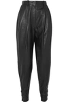 ALTUZARRA ATOMICA PLEATED LEATHER TAPERED trousers