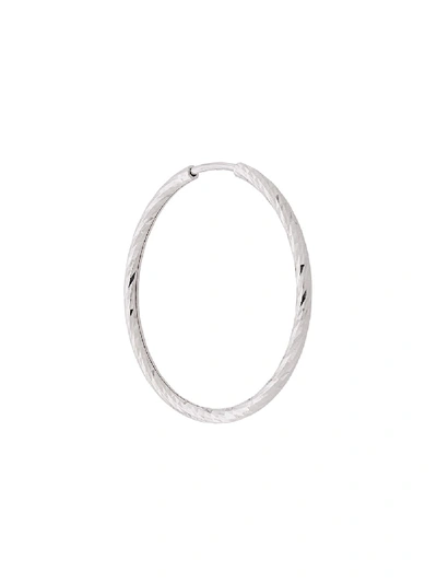 Maria Black 14kt White Gold 25mm Alba Hoop Earring