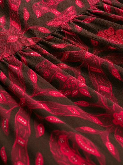 Ulla Johnson Printed Silk Dress In Fuchsia