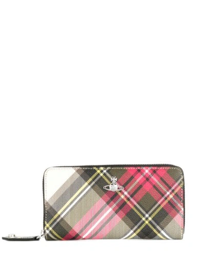 Vivienne Westwood Derby Classic New Exhibition Wallet In White ,red