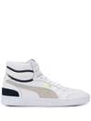 Puma Men's Ralph Sampson Leather High-top Sneakers In White