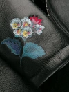 RED VALENTINO FLORAL BIRD MOTIF LEATHER JACKET