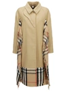 BURBERRY BURBERRY CHECKED SCARF DETAIL CAR COAT