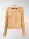 JACQUEMUS LAYERED CABLE-KNIT JUMPER,193KN0519314484801