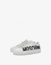 MOSCHINO LEATHER trainers WITH LOGO