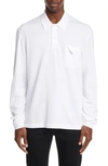 BOTTEGA VENETA PIQUET LONG SLEEVE POLO,595840VKAD0